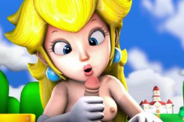 Princess Peach branle une bite dans Super Mario hentai