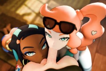 Sonia et Nessa sucent une bite dans Pokemon SS hentai